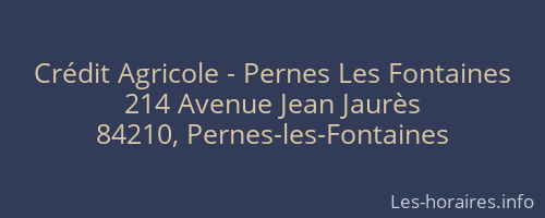 Crédit Agricole - Pernes Les Fontaines