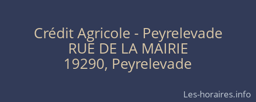 Crédit Agricole - Peyrelevade