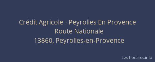 Crédit Agricole - Peyrolles En Provence