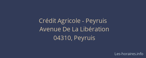 Crédit Agricole - Peyruis