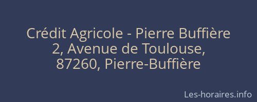 Crédit Agricole - Pierre Buffière