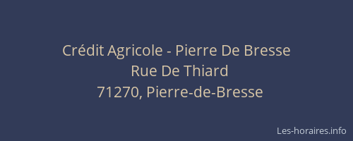 Crédit Agricole - Pierre De Bresse