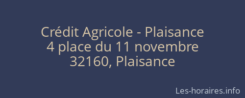 Crédit Agricole - Plaisance