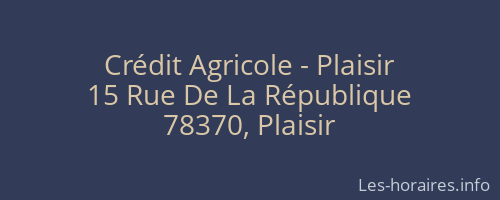 Crédit Agricole - Plaisir