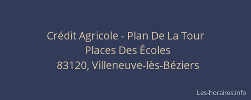 Crédit Agricole - Plan De La Tour