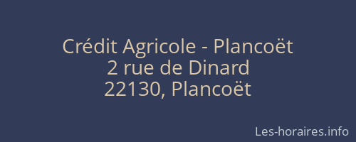 Crédit Agricole - Plancoët