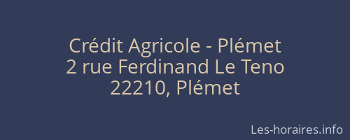 Crédit Agricole - Plémet