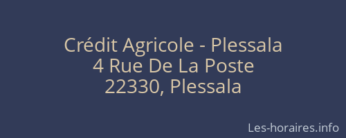 Crédit Agricole - Plessala
