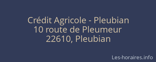 Crédit Agricole - Pleubian