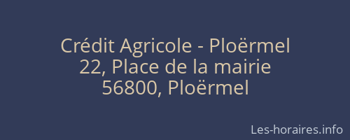 Crédit Agricole - Ploërmel