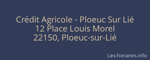 Crédit Agricole - Ploeuc Sur Lié