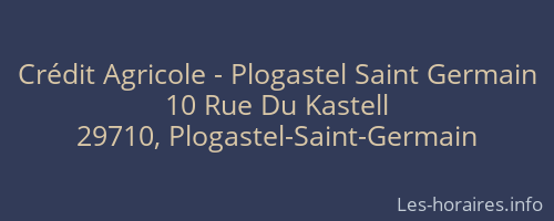 Crédit Agricole - Plogastel Saint Germain