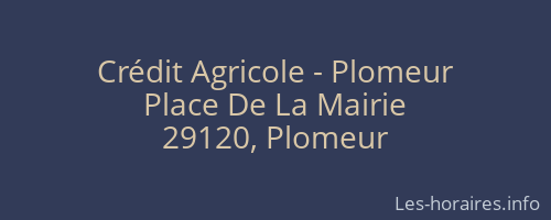 Crédit Agricole - Plomeur