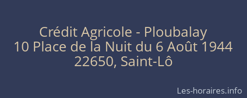 Crédit Agricole - Ploubalay