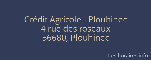 Crédit Agricole - Plouhinec