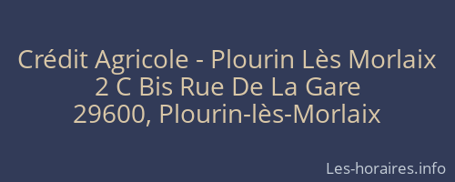 Crédit Agricole - Plourin Lès Morlaix
