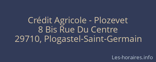 Crédit Agricole - Plozevet