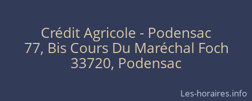 Crédit Agricole - Podensac