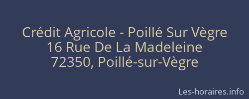 Crédit Agricole - Poillé Sur Vègre