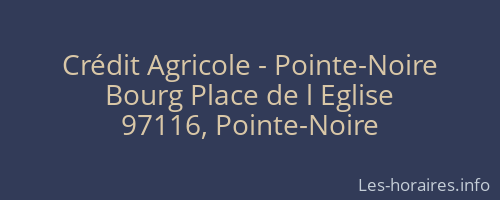 Crédit Agricole - Pointe-Noire