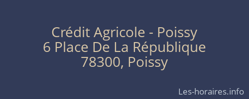 Crédit Agricole - Poissy