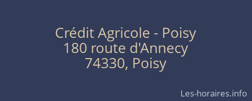 Crédit Agricole - Poisy