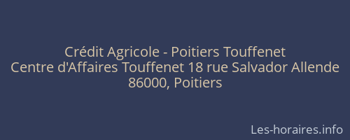 Crédit Agricole - Poitiers Touffenet
