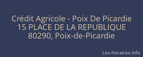 Crédit Agricole - Poix De Picardie