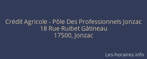 Crédit Agricole - Pôle Des Professionnels Jonzac
