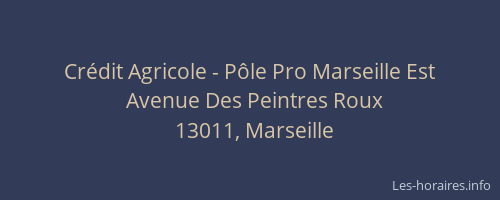 Crédit Agricole - Pôle Pro Marseille Est