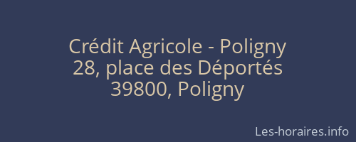Crédit Agricole - Poligny
