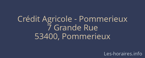 Crédit Agricole - Pommerieux