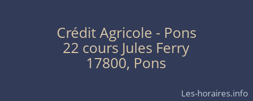Crédit Agricole - Pons