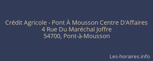 Crédit Agricole - Pont À Mousson Centre D'Affaires