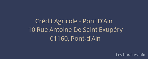 Crédit Agricole - Pont D'Ain