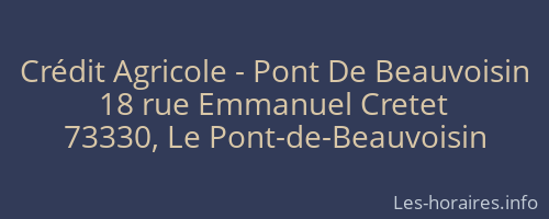 Crédit Agricole - Pont De Beauvoisin