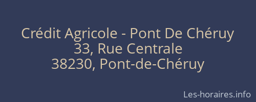 Crédit Agricole - Pont De Chéruy