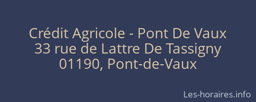 Crédit Agricole - Pont De Vaux