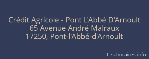 Crédit Agricole - Pont L'Abbé D'Arnoult