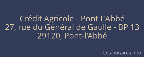Crédit Agricole - Pont L'Abbé