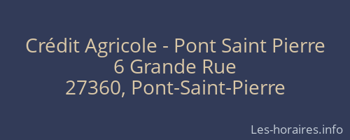 Crédit Agricole - Pont Saint Pierre
