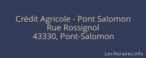 Crédit Agricole - Pont Salomon
