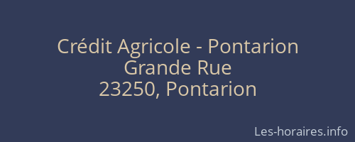 Crédit Agricole - Pontarion