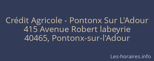Crédit Agricole - Pontonx Sur L'Adour