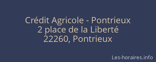 Crédit Agricole - Pontrieux