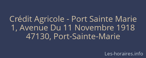 Crédit Agricole - Port Sainte Marie