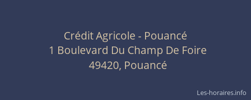 Crédit Agricole - Pouancé