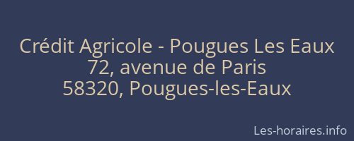Crédit Agricole - Pougues Les Eaux