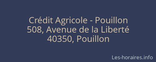 Crédit Agricole - Pouillon