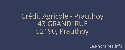 Crédit Agricole - Prauthoy